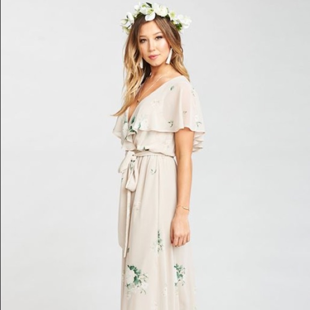Show Me Your MuMu Cream Floral Maxi Dress